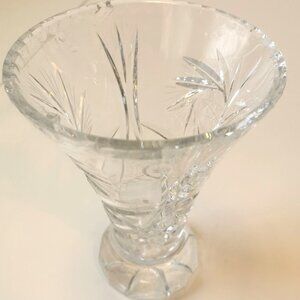 Vintage Cut Glass Lead Crystal Vase: Elegant Home Decor